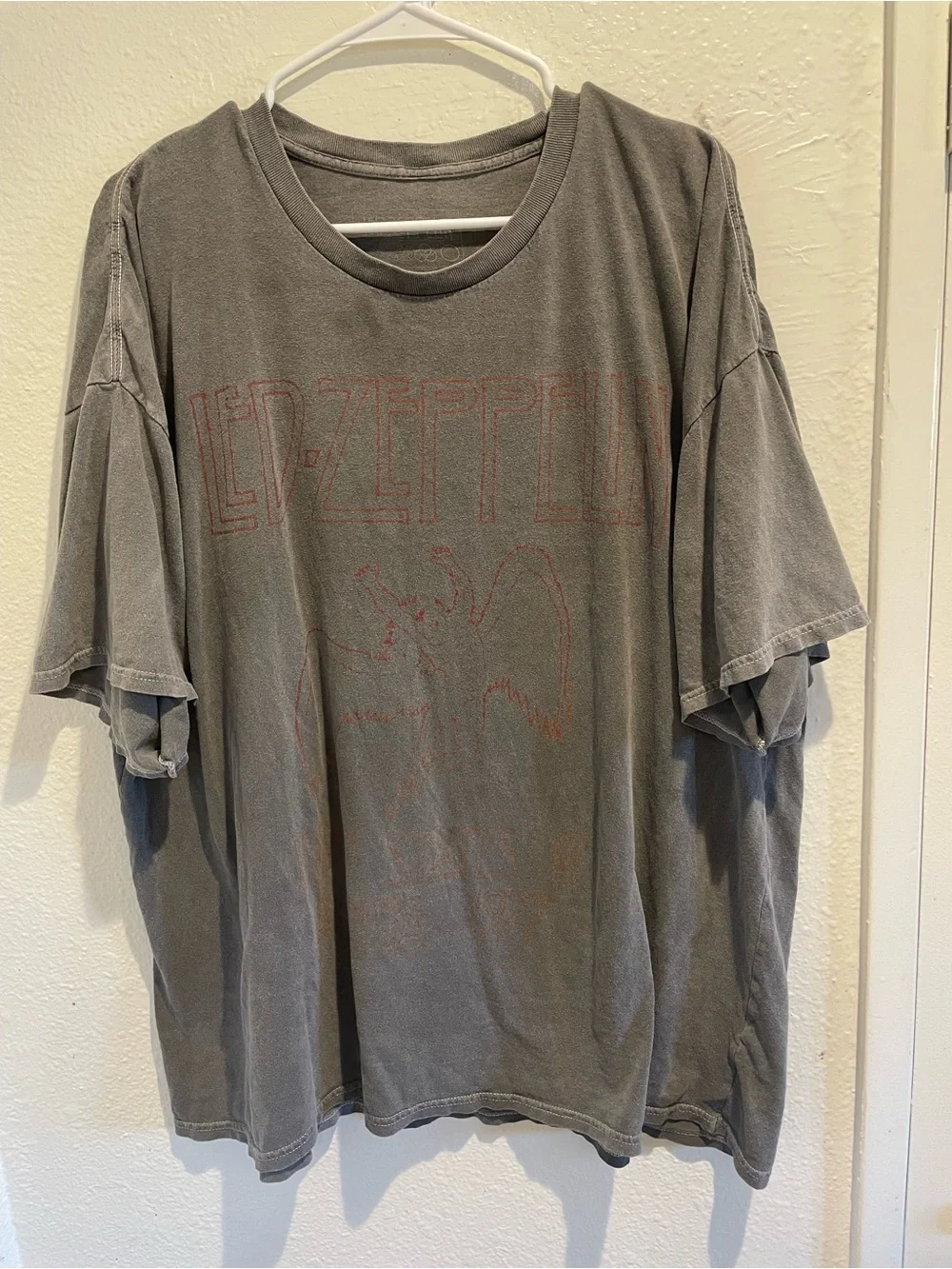 🎸Led Zeppelin 1977 Tour Graphic Tee - Acid Wash Mens 2XL Rock - Picture 1 of 5